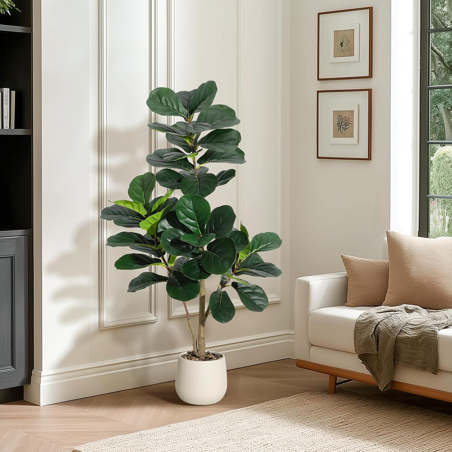 Fiddle Leaf Fig - Árbol artificial de higuera de hoja