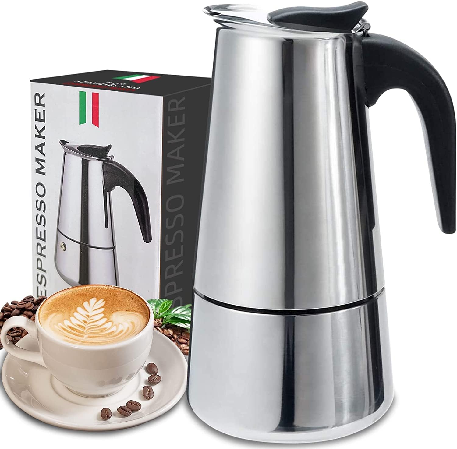 Pothos - 4/6/9 tazas Moka Pot Caffe Tazas
