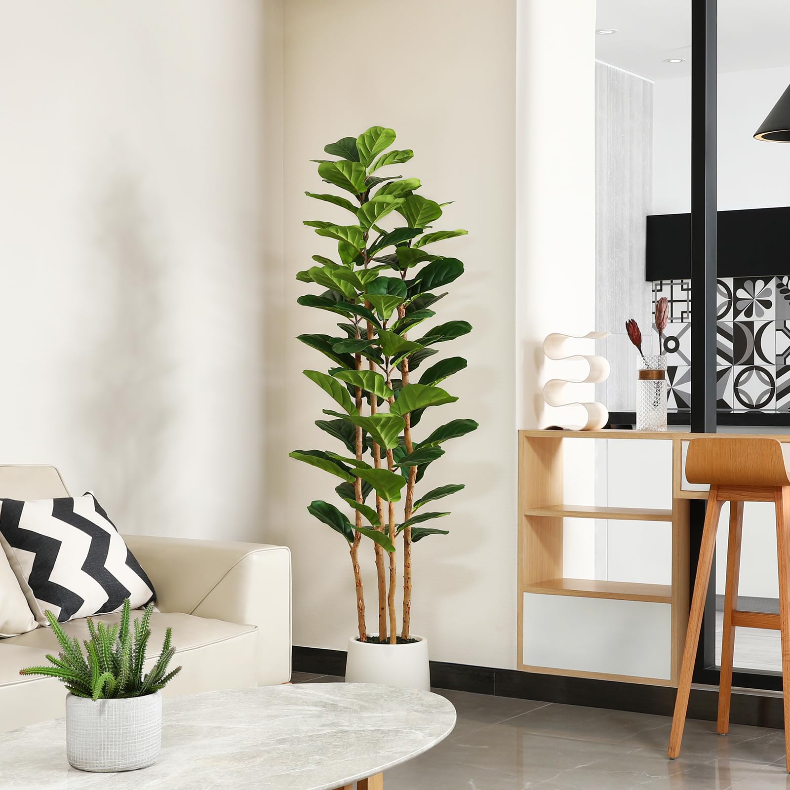 Fiddle Leaf Fig - Árbol artificial de fico de hoja