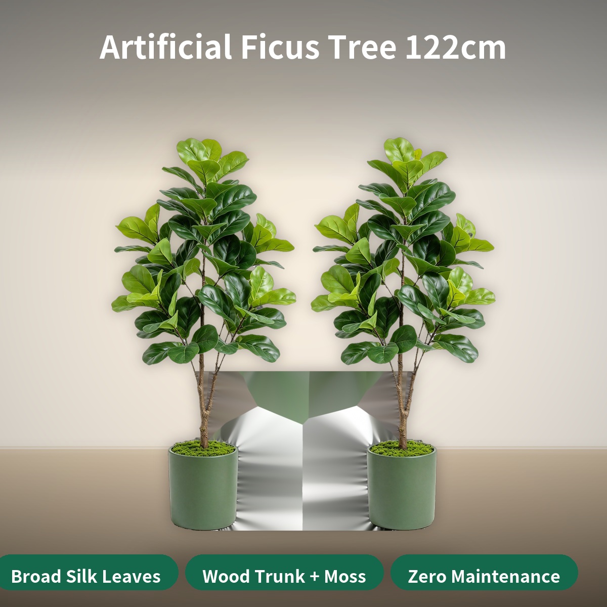 Árbol de Ficus Artificial de 1 - Fiddle Leaf Fig reseña y precio