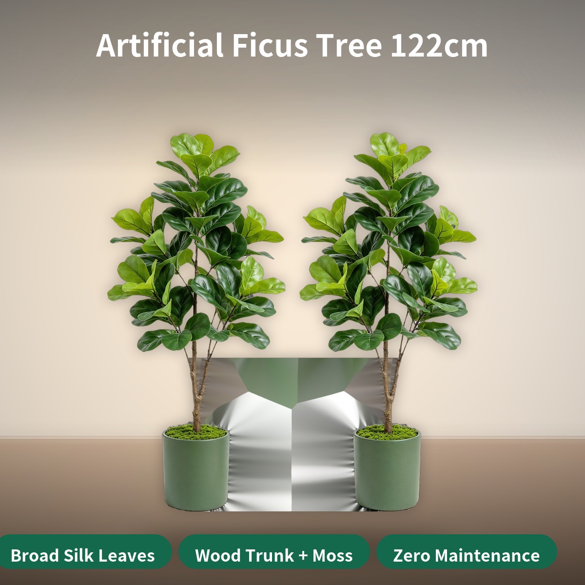 Árbol de Ficus Artificial de 1 - Fiddle Leaf Fig reseña y precio