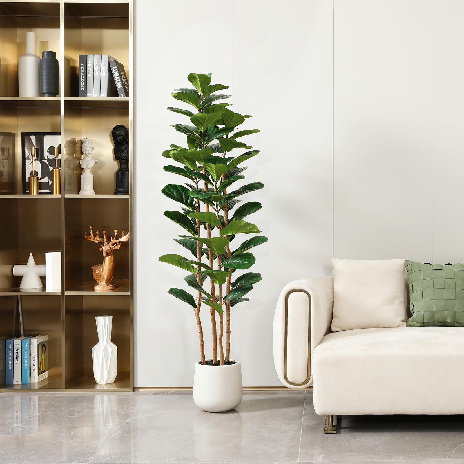 Árbol artificial de fico de ho - Fiddle Leaf Fig reseña y precio